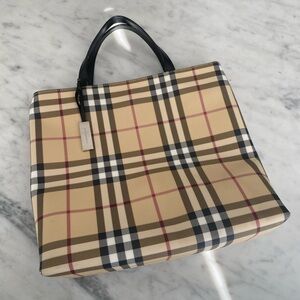 Burberry Beige Checked Women's Bag